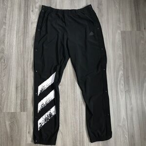 Adidas Mens Black Snap Button Jogger Pant Mens L